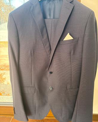 Abito Paoloni elegante da cerimonia blu