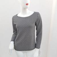 maglietta blusa, manica lunga a rombi b