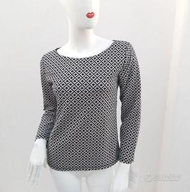 maglietta blusa, manica lunga a rombi b