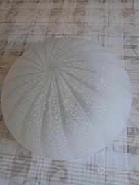 Plafoniera vetro e metallo