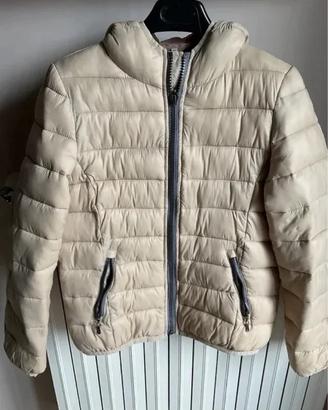Giubbotto donna trapuntato beige con cappuccio