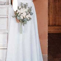 vestito da sposa bohemien e scarpe