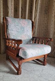 Poltrona legno vintage