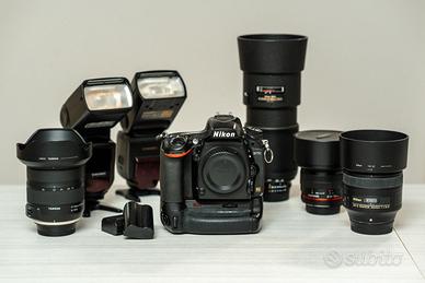 CORREDO NIKON FULL FRAME -D750 + OBIETTIVI + FLASH