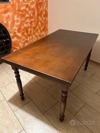 Tavolo legno massello noce 85x160/200/240