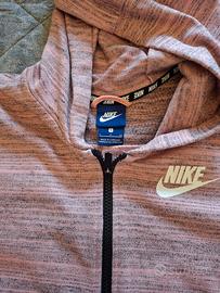 Felpa con cappuccio Nike rosa melange taglia S, co