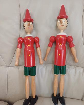 Pinocchio coppia in legno