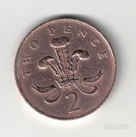 Moneta, Regno Unito, 2 Pence, Elizabeth II, 1989