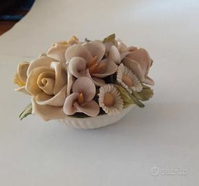 Miniatura Floreale Porcellana Capodimonte Vintage