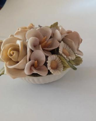Miniatura Floreale Porcellana Capodimonte Vintage