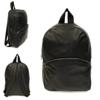 Zaino Uomo Vera Pelle Nero Borsa Viaggio Zainetto