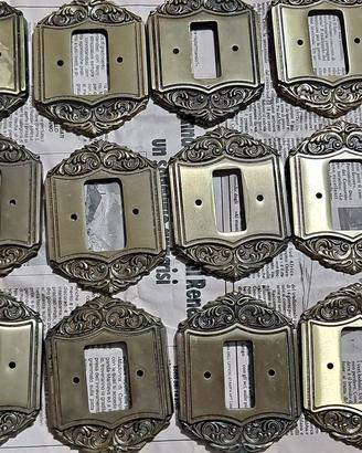 Copri interruttore in ottone, prese e interruttori