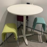 Tavolo Tondo Alto Bianco – Elegante e Moderno!