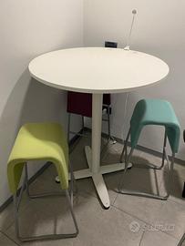 Tavolo Tondo Alto Bianco – Elegante e Moderno!