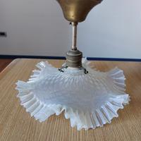 Lampadario a fazzoletto in vetro colorato vintage