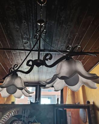 Lampadario a due lampade