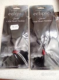 Twilight "Eclipse" Jacob Script Heart Necklace
