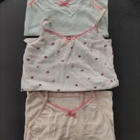 n. 3 canotte bimba bambina Kiabi 2 / 3 anni