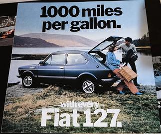 Depliant Fiat 127 sport e Fiat 500 cabrio usa