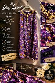Abito Luisa Spagnoli pura seta tg.42 viola