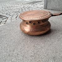 antico scaldaletto in rame "prete"