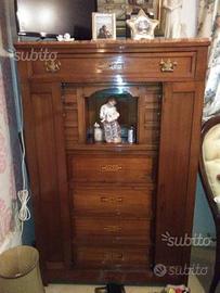 MOBILE ANTICO dell'800 CASSETTONE alto