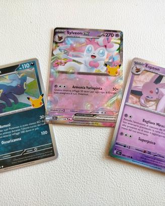 lotto carte Pokemon umbreon sylveon espeon 30