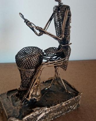 Scultura di Barbados in metallo, Arte del filo.