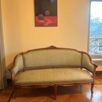 Divano in legno noce Luigi XV