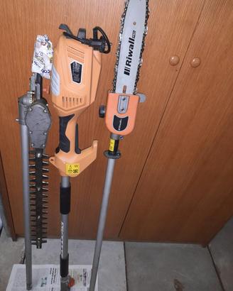 Potatore elettrico Riwall Pro con tagliasiepi