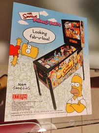 Flyer poster locandina pinball The Simpsons 