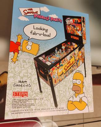 Flyer poster locandina pinball The Simpsons 