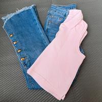Set jeans piu top tg S/M