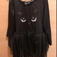 Costume carnevale halloween gatto nero bimba