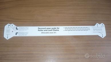 Calibro per controllo allungamento catene muletti