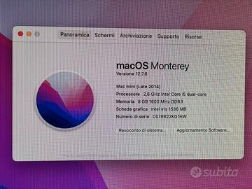 Mac Mini late 2014 2,6 ghz - 1 terabyte SSD