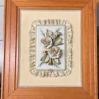 QUADRO CAPODIMONTE RILIEVO FIORI