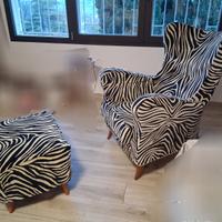 Poltrona con pouf
