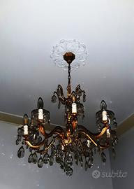 Lampadario di Murano (VE) a gocce, stile francese.