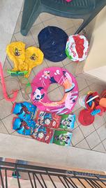 Giochi set mare. Braccioli, maschera secchielli 