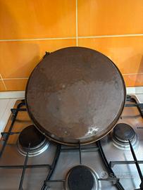 Padella in rame 34 cm con manico ad anello