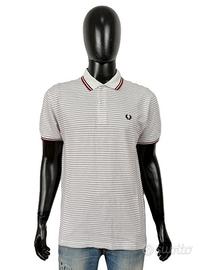 Fred Perry Polo Righe Cotone Uomo Taglia XL