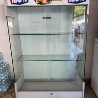 VETRINA ESPOSITIVA VETRO E LEGNO TRE RIPIANI