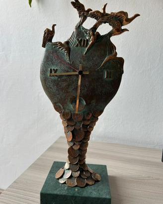 Scultura orologio in bronzo - Gilberk Kruft
