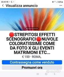 EFFETTI SCENOGRAFICI COLORATISSIMI COME DA FOTO 