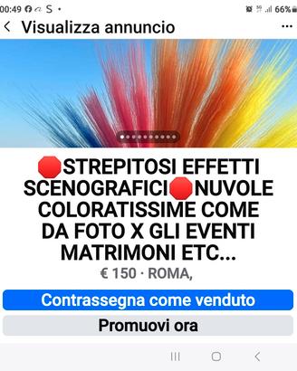 EFFETTI SCENOGRAFICI COLORATISSIMI COME DA FOTO 