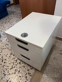 lotto di 4 mobili bassi da ufficio L45/50xP50x55h