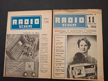 2 Riviste RADIO SCHEMI ANNO 1949
