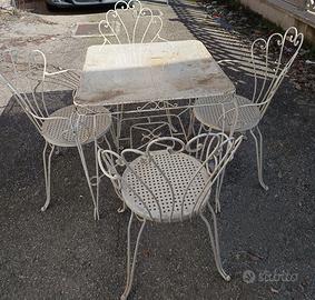 Set giardino ferro battuto  vintage 