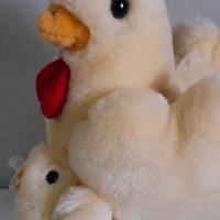 Peluche Gallina con Pulcino Vintage  Sorini